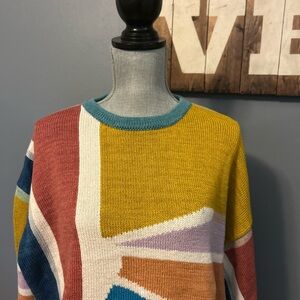 Colorful Geometric Sweater Size 3 (large)